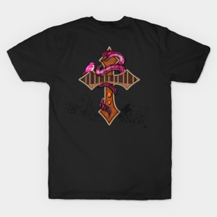 Elegant cross with piano T-Shirt